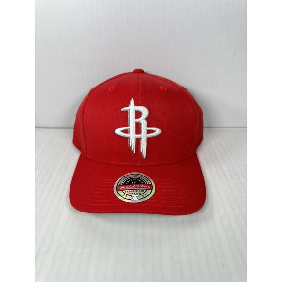 MENS Mitchell & Ness Red NBA Houston Rockets Team Ground Redline Snapback - OSFA - Picture 1 of 2